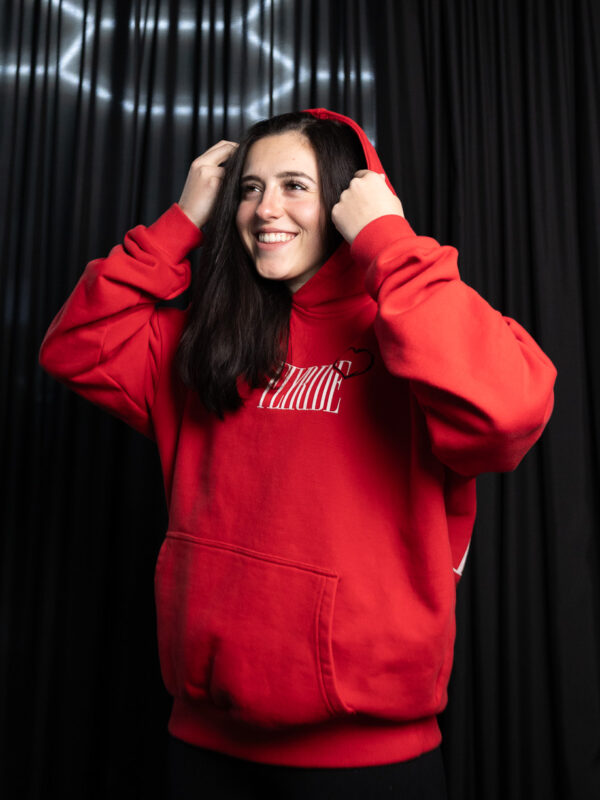 Heart Hoodie | red ultra heavy oversize