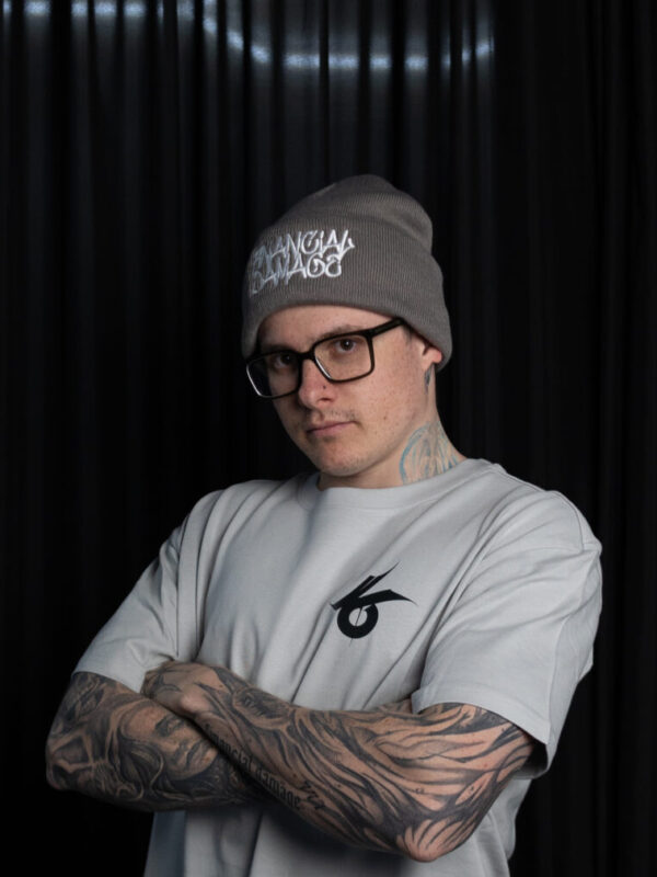 Beanie | grey with double stitch