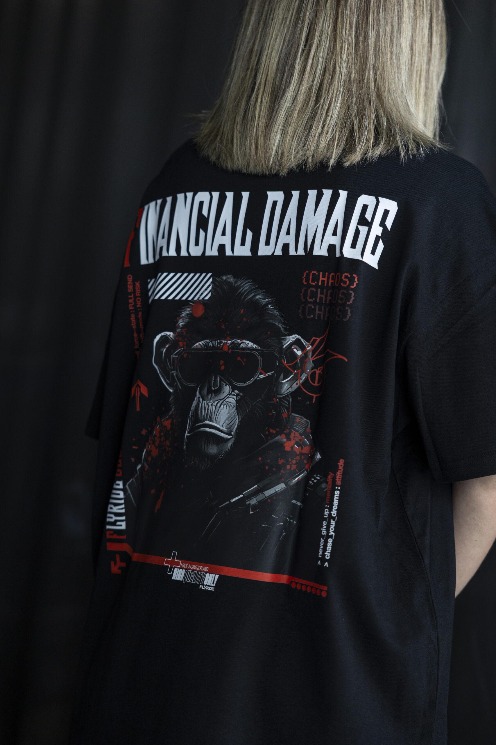 CHAOS APE SHIRT | Black Heavy Oversize T-Shirt - Image 5