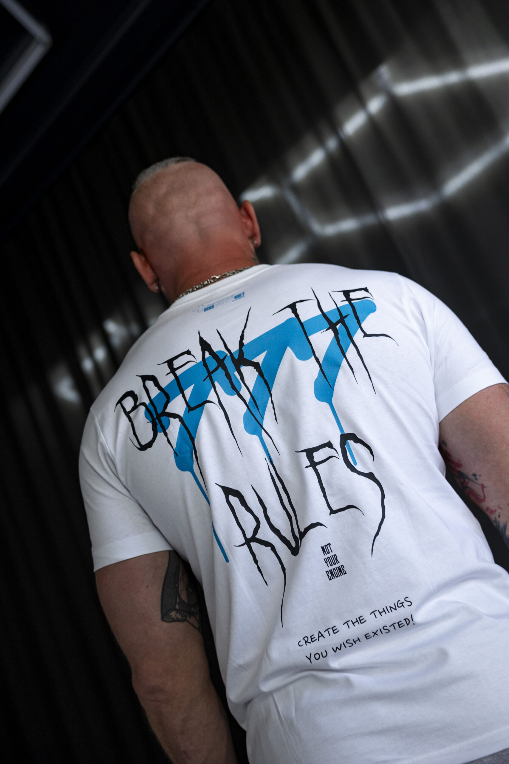 BREAK THE RULES SHIRT | White Heavy Oversize T-Shirt - Image 6