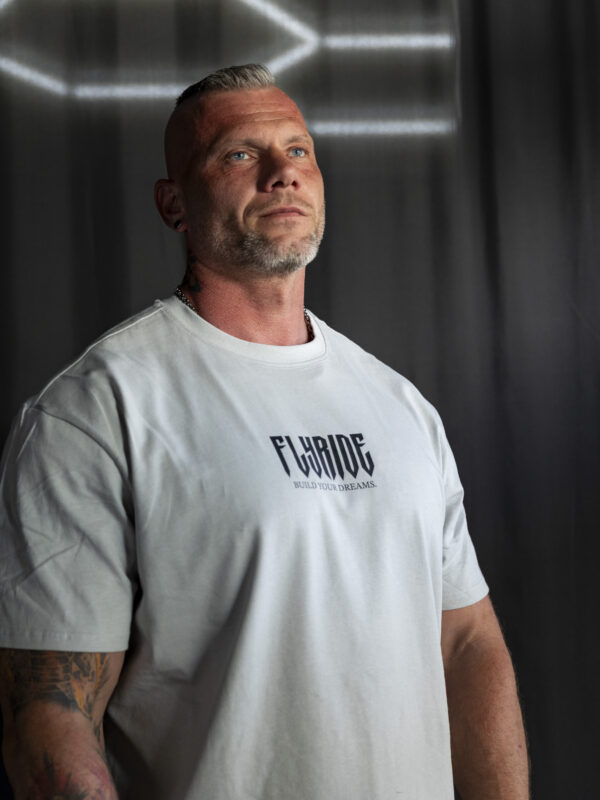 DON'T LOOK BACK SHIRT | Light Grey Heavy Oversize T-Shirt