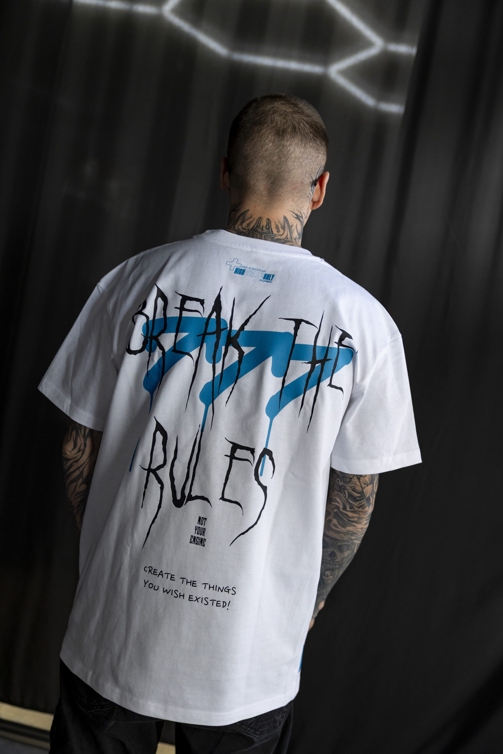 BREAK THE RULES SHIRT | White Heavy Oversize T-Shirt